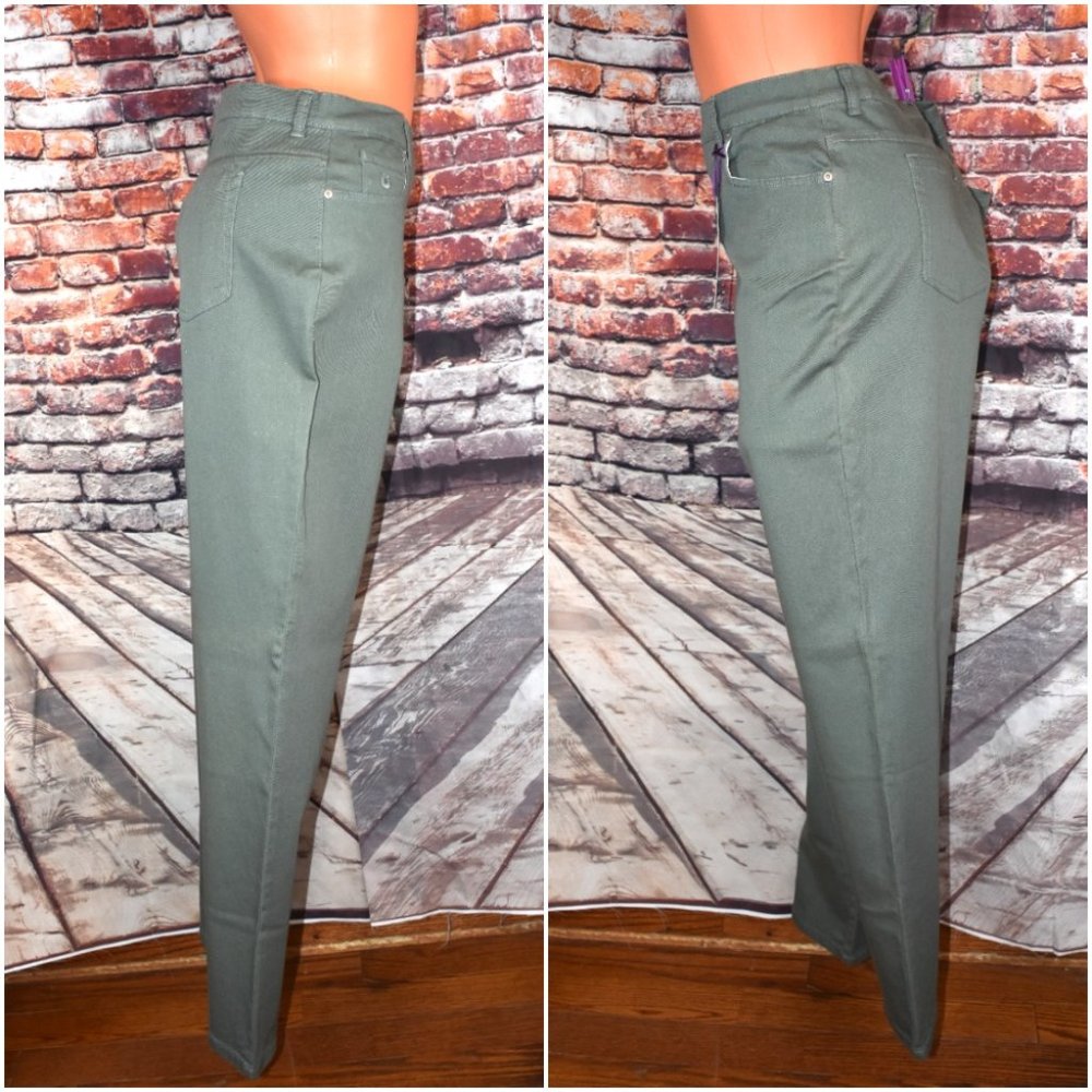 Gloria Vanderbilt 12 Amanda Classic Mid Rise Desert Sage - Picture 3 of 12